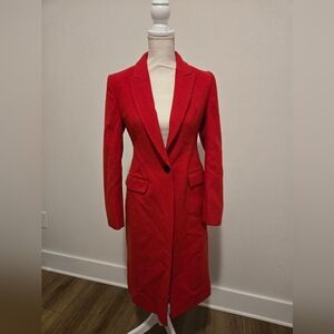 Express Vibrant Red Women's Wool Blend Coat XS